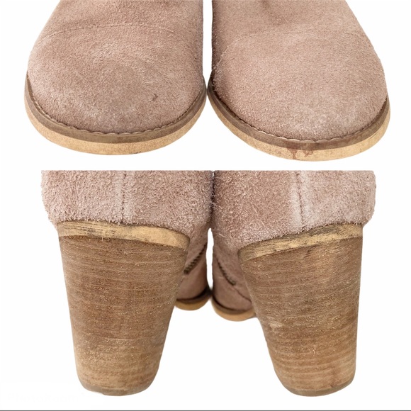 Susina Taupe Blush Suede Ankle Booties Size 8.5M - Picture 9 of 10